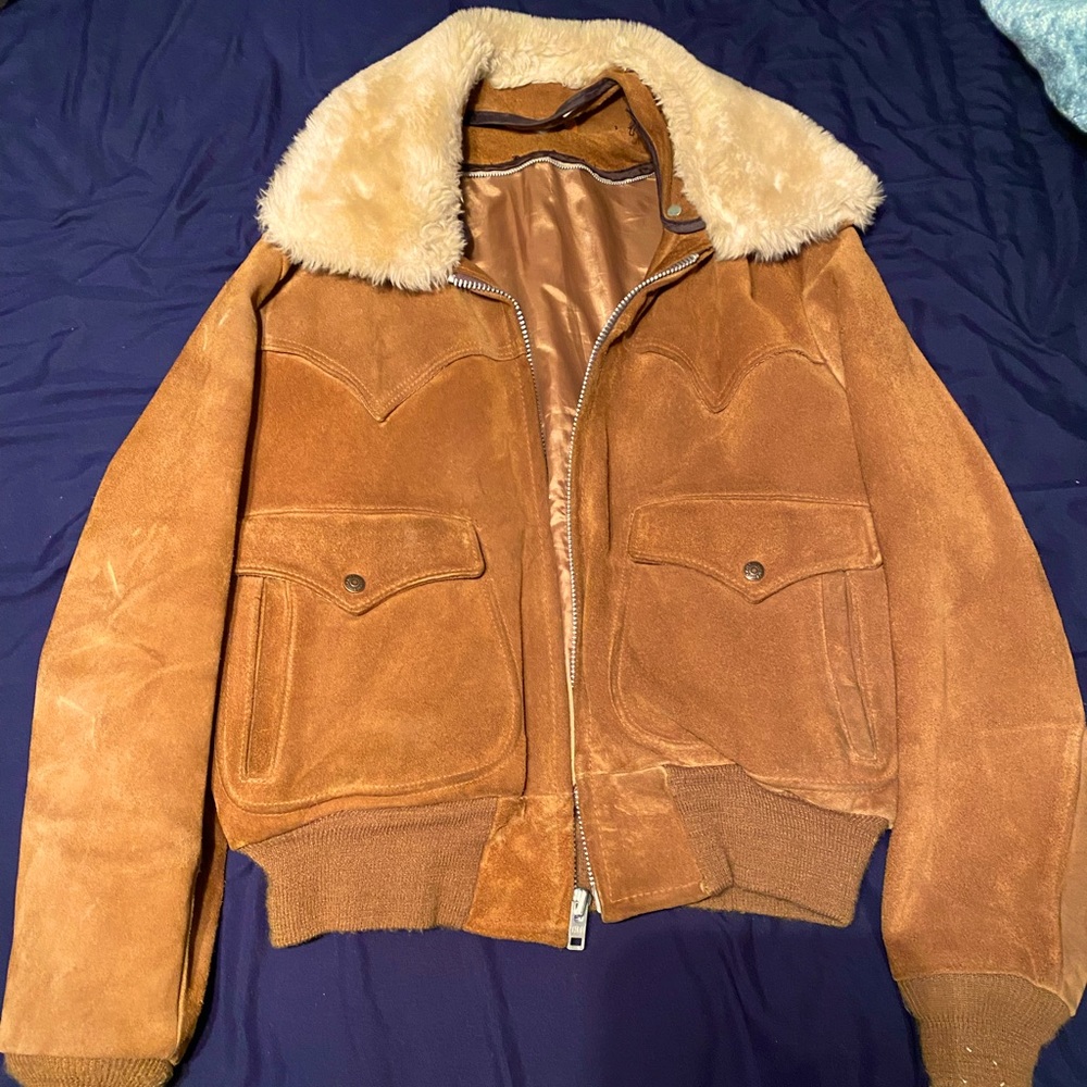 Vintage Schott NYC leather bomber jacket